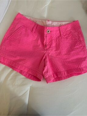 Lilly Pulitzer Vibrant Pink High-Waist Casual Shorts